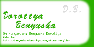 dorottya benyuska business card